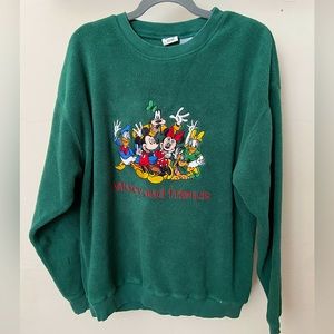 Vintage Disney Embroidered Crew Neck Sweater